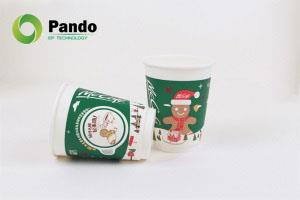 ڈبل دیوار PLA میں کھڑے گرم کاغذ کپ۔